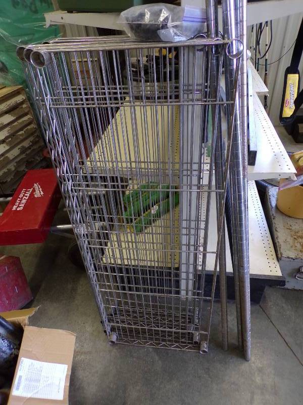 lot 155 image: 5 - 4 wire rack shelving