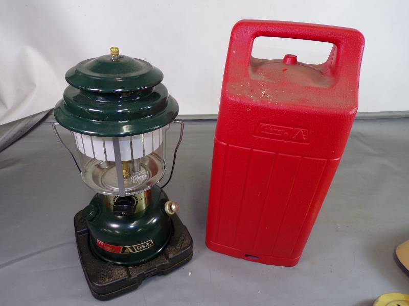 lot 129 image: Coleman Gas Lantern with Case