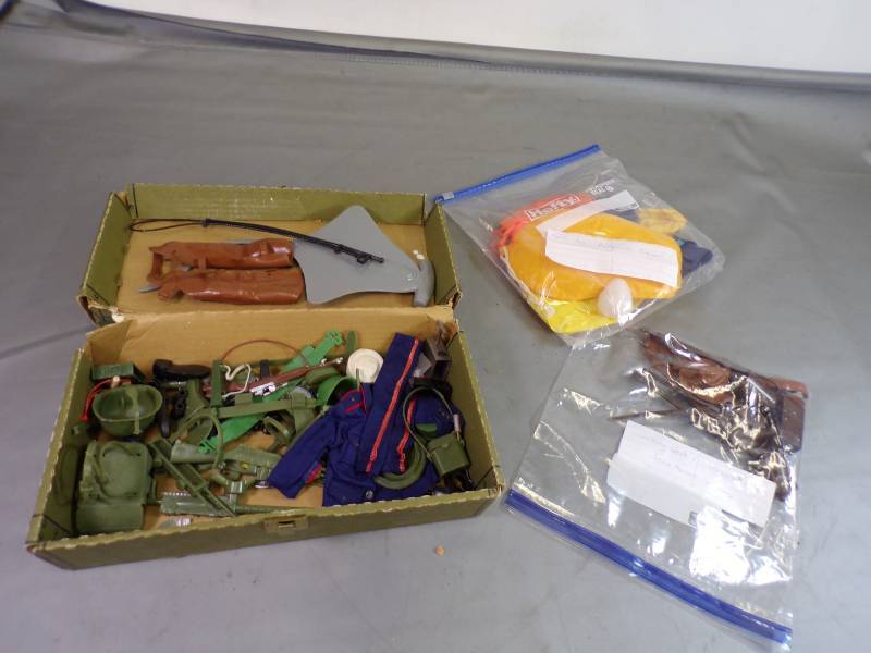 lot 193 image: GI Joe and Johnny West Accessories and Case