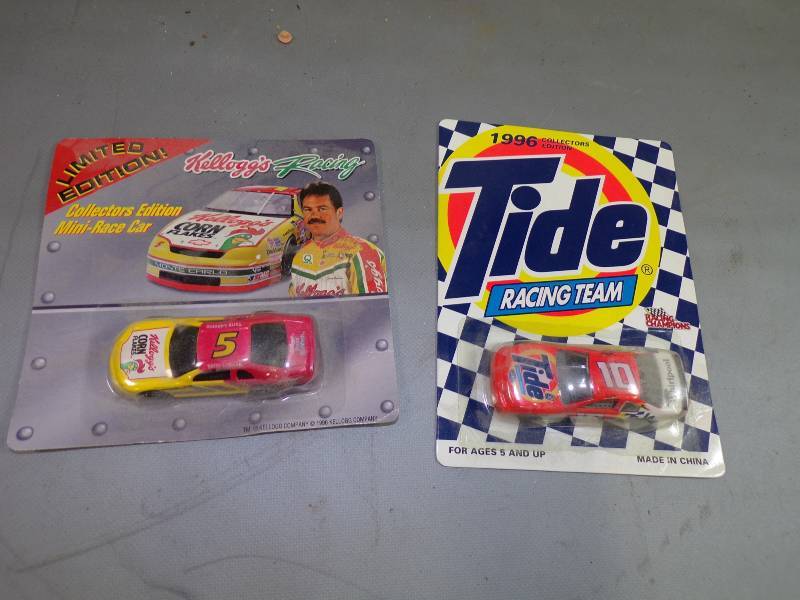lot 199 image: Vintage Nascar Tide and Kelloggs Cars