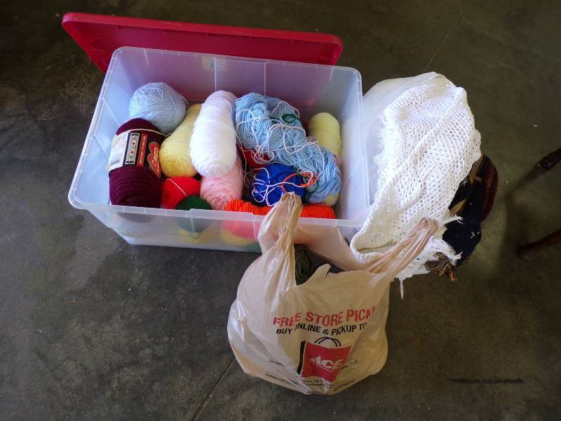 lot 245 image: Large Lot of yarn with Blankets