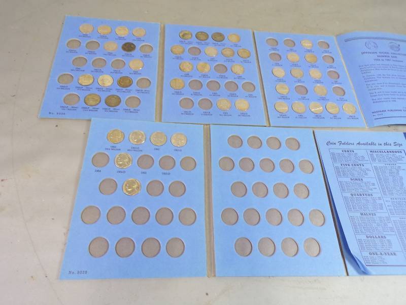 lot 249 image: Jefferson Nickel Set with Folders