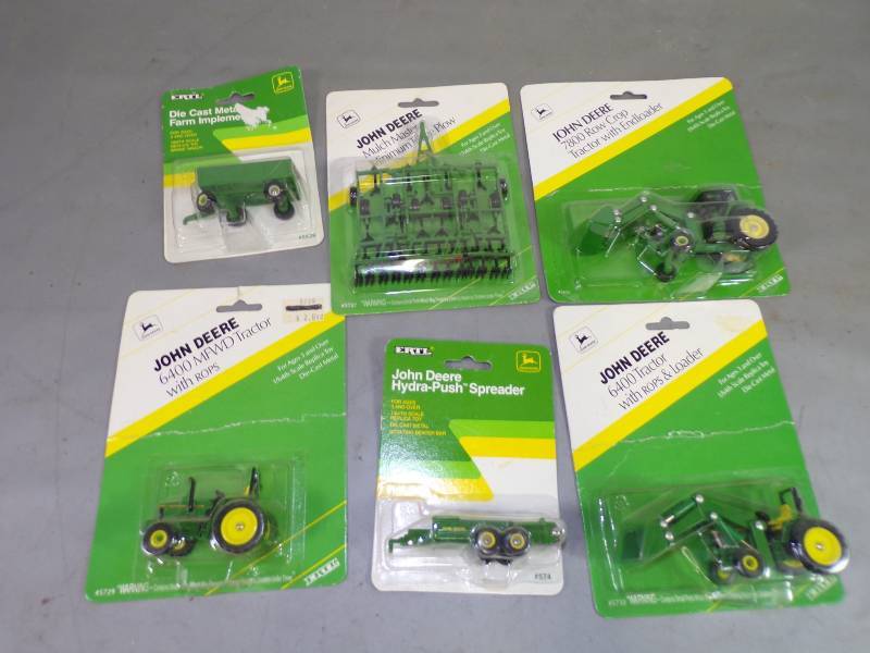 lot 265 image: Set of 6 ERTL John Deere Limited Edition Die Cast Metal Collector Replica