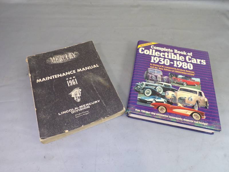 lot 272 image: 1961 Mercury Maintenance Manual and Collectable Cars 1930-1980