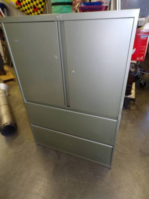 lot 294 image: Heavy Duty File Cabinet  Tool Cabinet