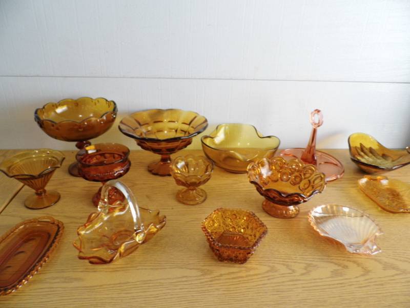 Vintage Amber Glassware