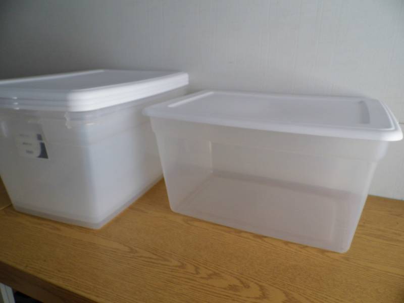 Lot of 4 Clear Totes