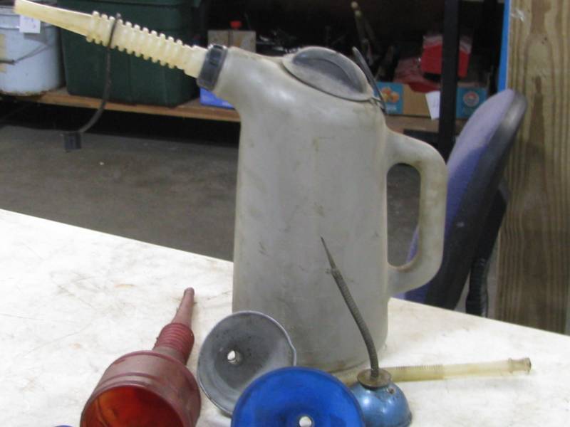 lot 49 image: Oil Cans & Funnels