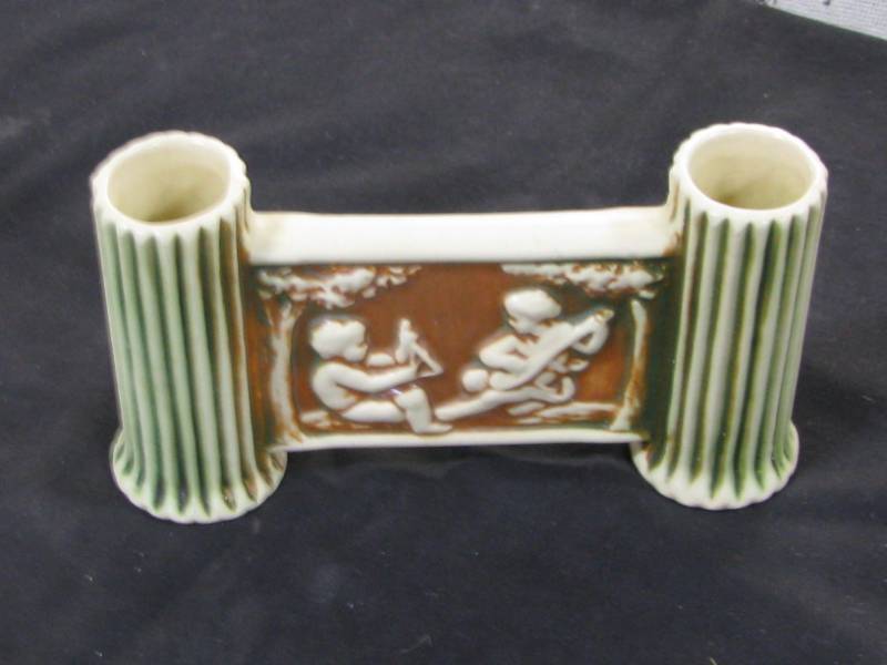 lot 54 image: Double Pottery Bud Vase