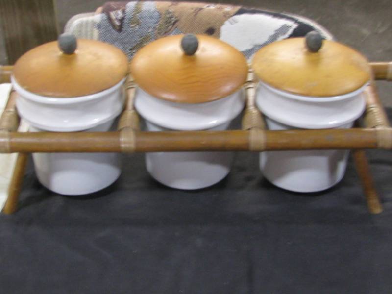 lot 63 image: Red Wing Crock Steam Table Insert Set