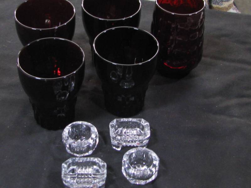 lot 64 image: Ruby Red Tumblers