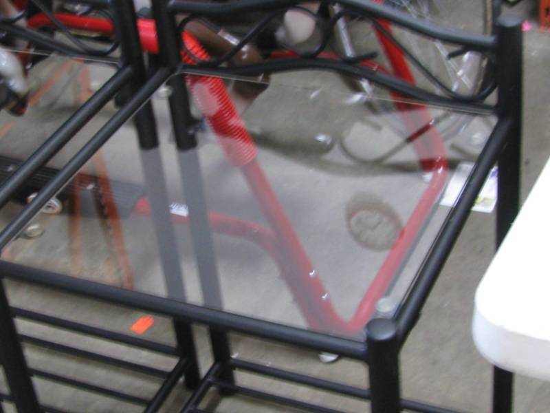 lot 78 image: Metal & Glass bed tables