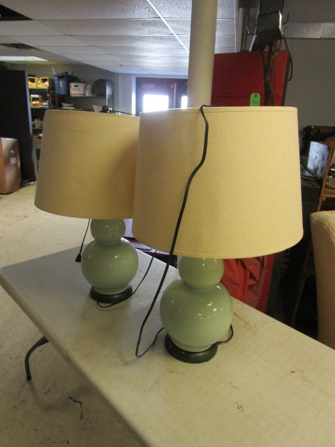 lot 610 image: TWO CERAMIC LAMPS