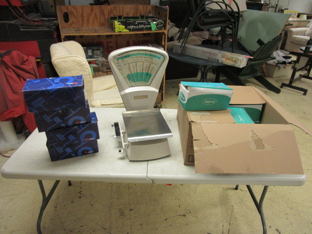 lot 631 image: POSTAL SCALE AND POLYURETHANE TIES