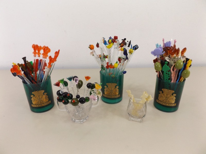 lot 27 image: Large Collection Of Glass etc. Cocktail Stir Stix