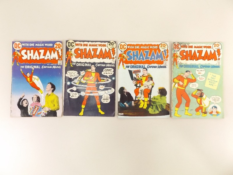 lot 42 image: Lot of 4 Vintage Silver Age Shazam Comic Books