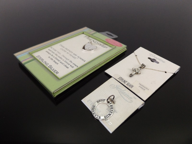 lot 65 image: Lot of 3 NEW Sterling Silver Jewelry Pieces
