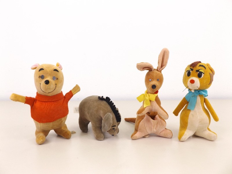 lot 73 image: Lot of Vintage 1960s Winnie the Pooh Velveteen Dolls