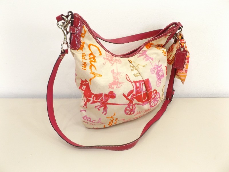 lot 82 image: Real COACH&nbspCarriage Stagecoach Sateen Hobo Bag