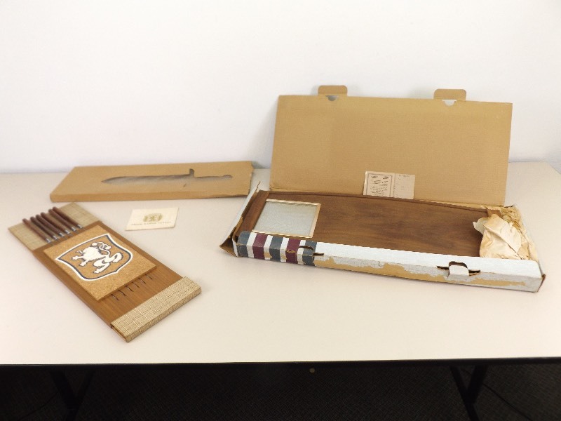 lot 87 image: New in Original Box Mid Century Fondu Skewers and Hot Plate