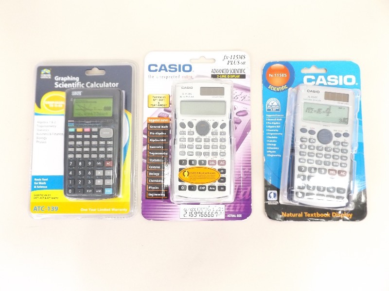 lot 92 image: 3 NEW in Package Graphic Calculators