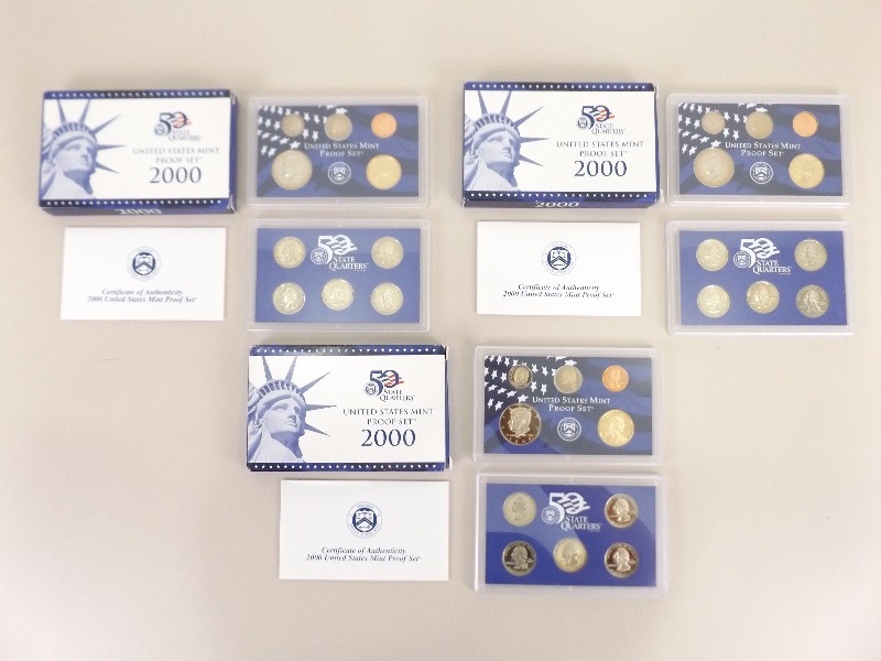 lot 94 image: 3 - 2000 US Proof Sets