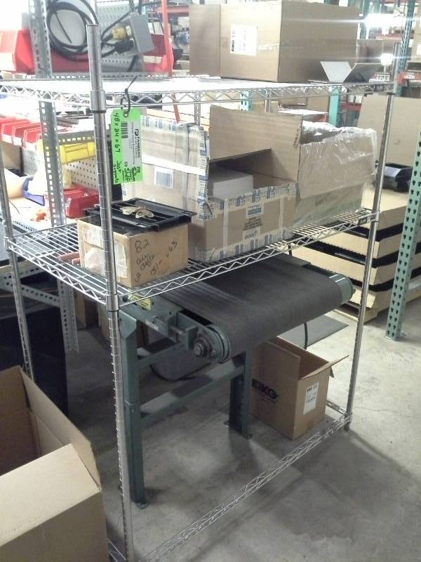 lot 59 image: Uline NSF Metal Wire Rack Shelving Unit with 2-Shelves