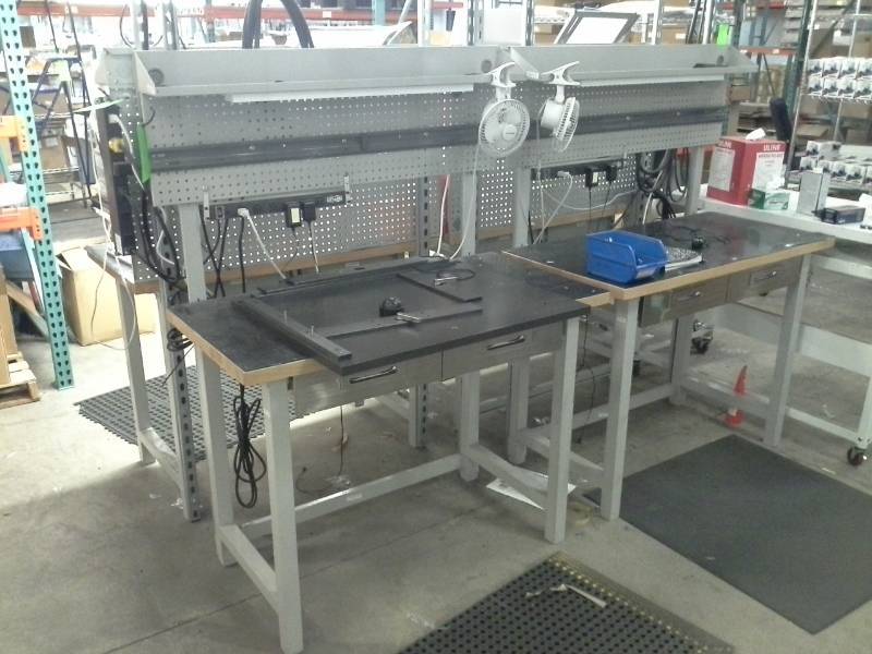 lot 66 image: Lot of (2) Rubber Top Work Stations