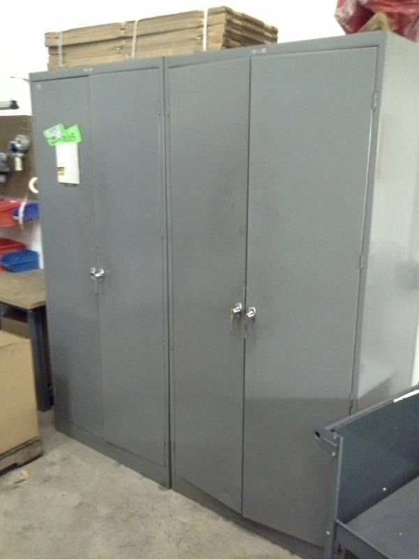 lot 103 image: Lot of (2) Metal Storage Cabinets with 2-Doors,