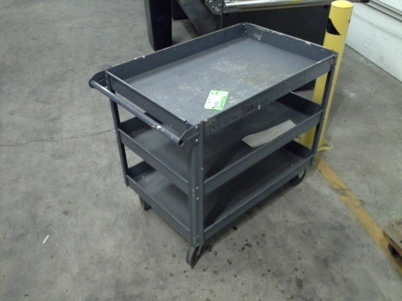 lot 108 image: Rolling Metal Cart with 3-Tiers