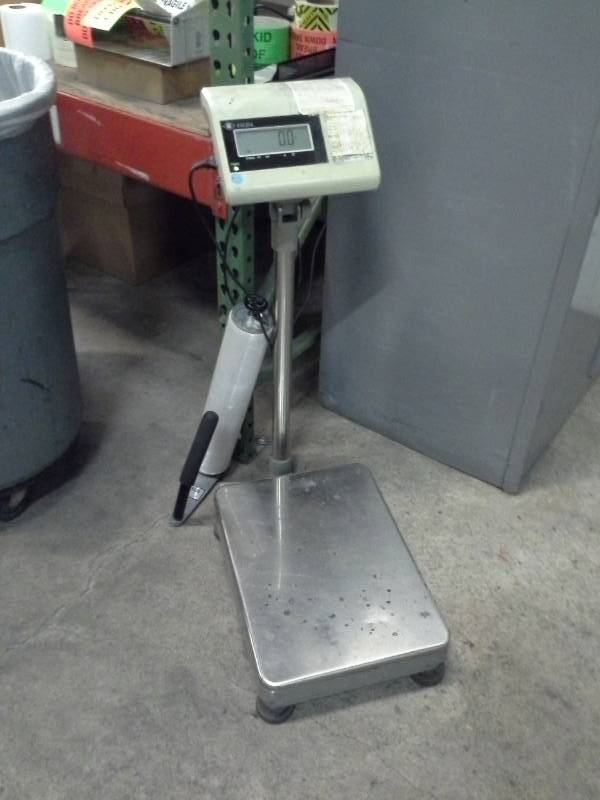 lot 135 image: Excell 150x.05kg. Digital Floor Scale