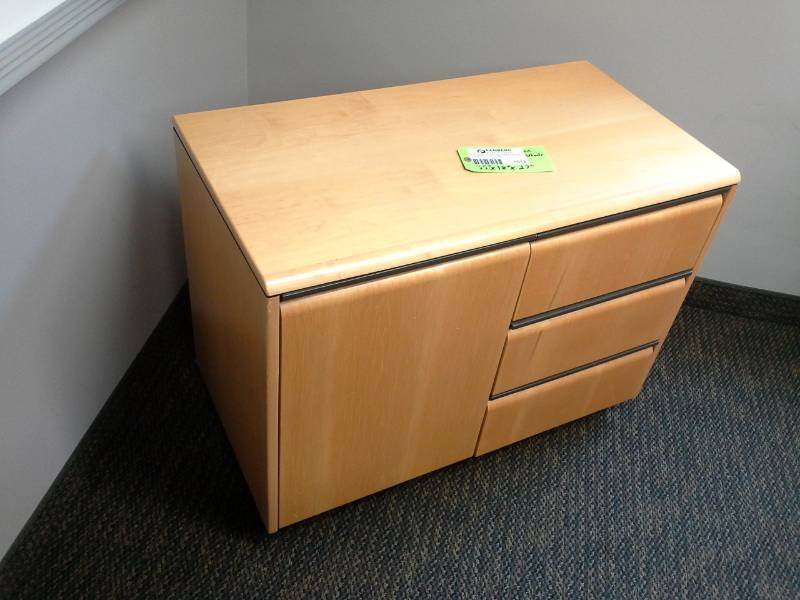 lot 1012 image: Nevers Wood Rolling Conference Cabinet