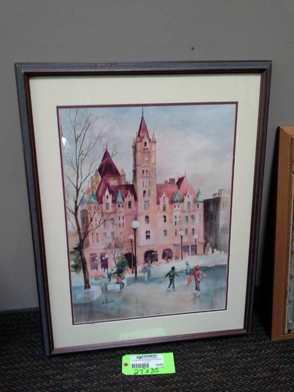 lot 1025 image: Skating by Elaine Frederickson #715999 Signed Numbered Framed Matted Print