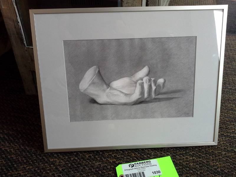 lot 1030 image: Hand by Gray Signed Framed Matted Wall Art