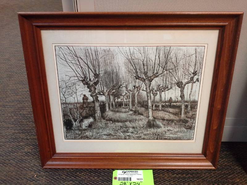 lot 1033 image: Forest by Vincent Signed Framed Matted Wall Art