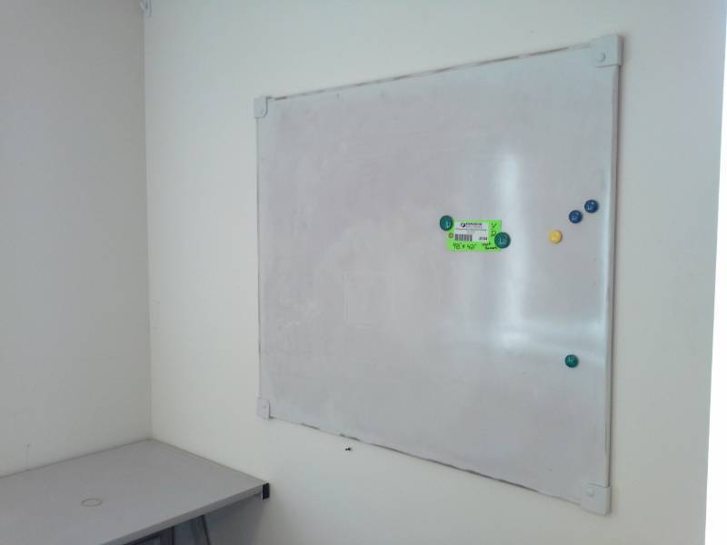 lot 2004 image: Lot of (2) Metal Frame Dry Erase Boards