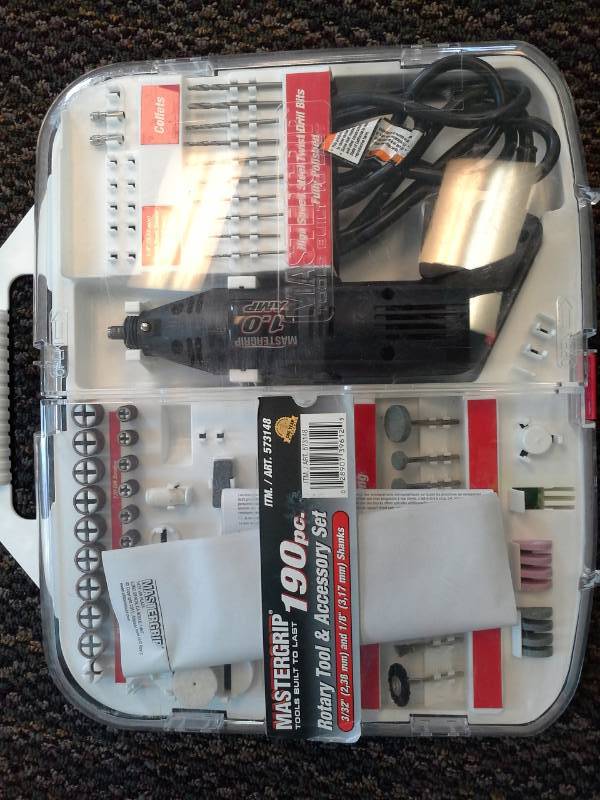 lot 2063 image: MasterGrip 190-Piece Rotary Tool and Accessory Set