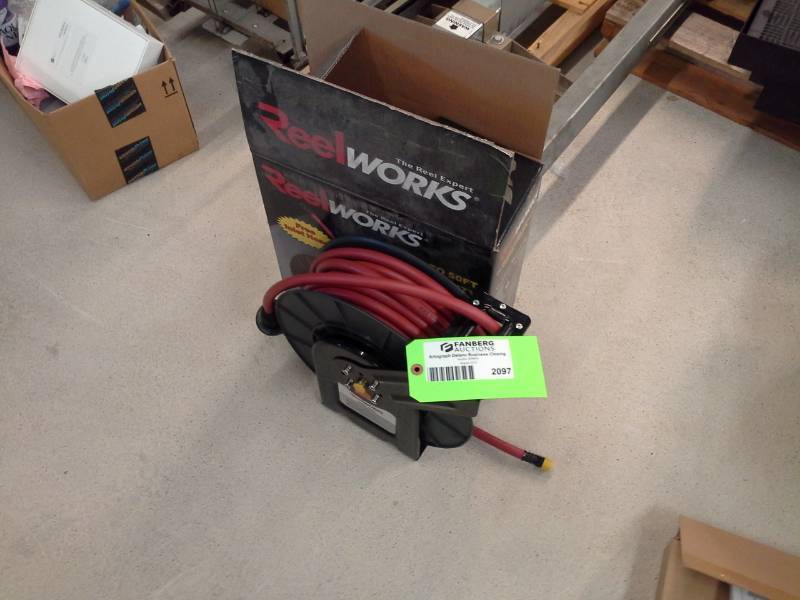 lot 2097 image: ReelWorks 38in. 50ft. Hose Reel