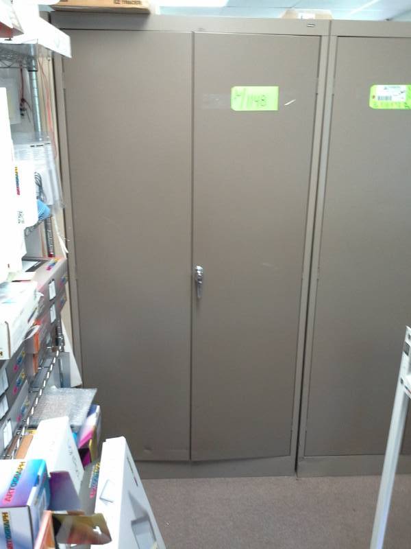 lot 1148 image: Lot of (2) 2-Door Metal Utility Cabinets