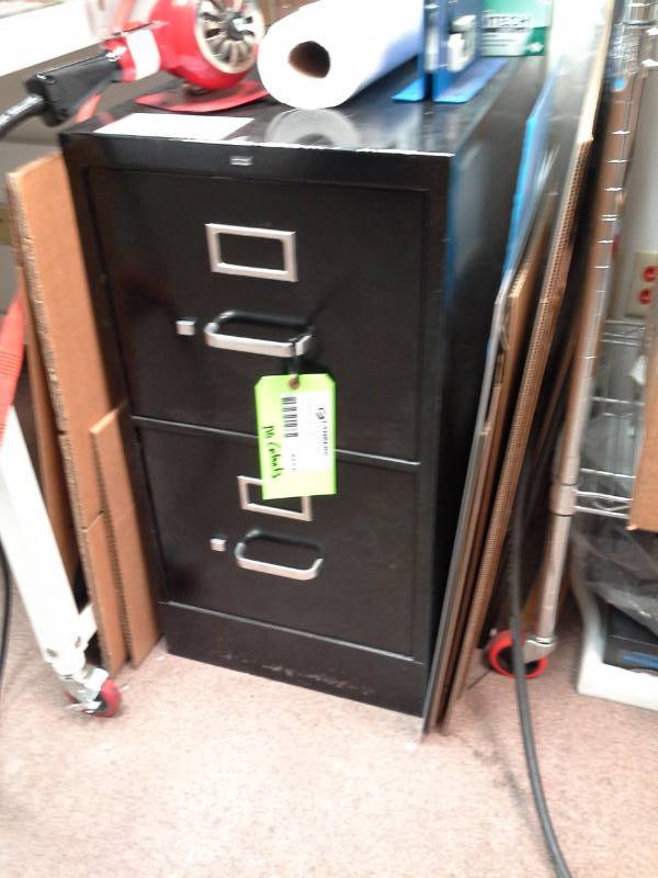 lot 1153 image: Metal File Cabinet with 2-Drawers