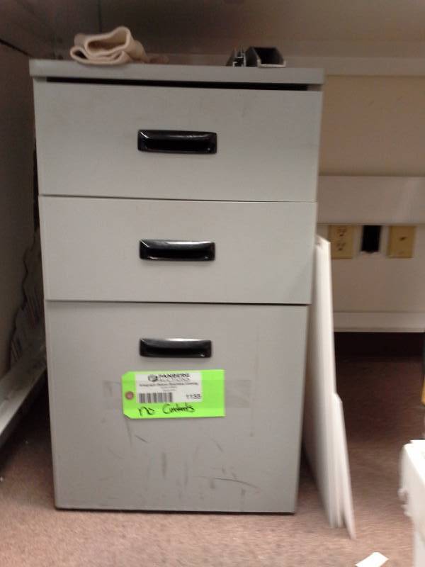 lot 1155 image: 3-Drawer File Cabinet