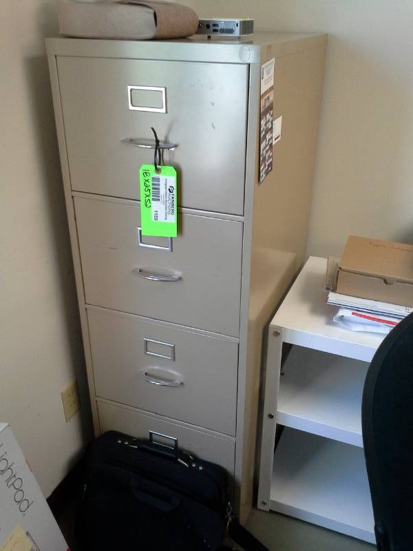 lot 1159 image: Metal File Cabinet with 4-Drawers