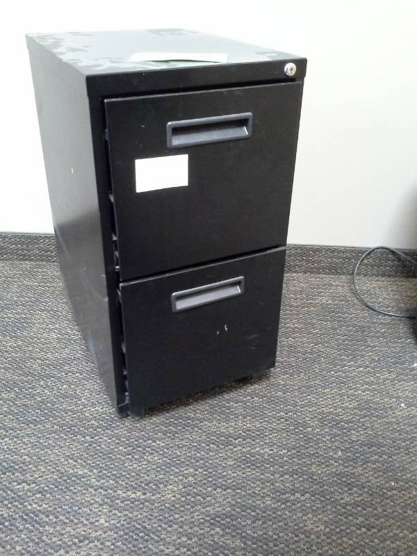 lot 1078 image: Metal File Cabinet with 2-Locking Drawers