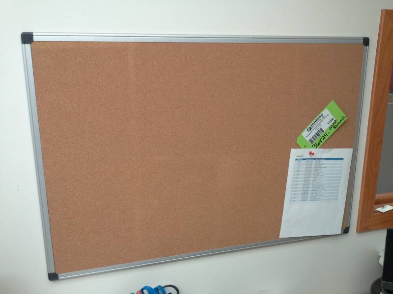 lot 1208 image: Metal Frame Cork Board