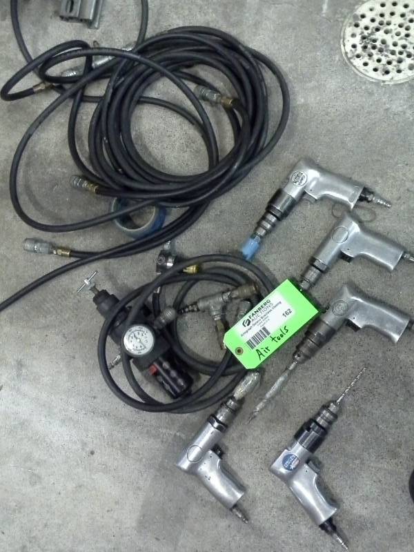 lot 162 image: Pneumatic Drills, Air Hoses, Regulators