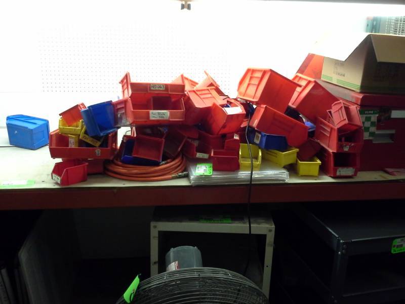 lot 177 image: Lot of (Approximately 50) Plastic Storage Organizer Bins