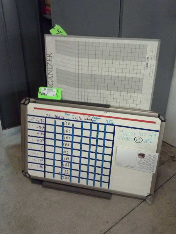 lot 191 image: Lot of (4) White Board Time Organizers