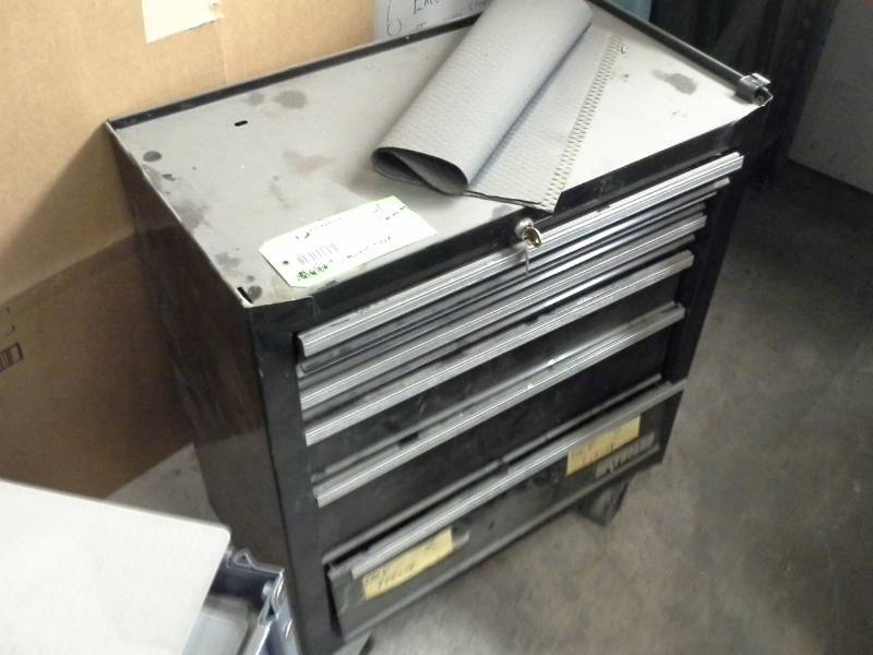 lot 192 image: Waterloo 5-Drawer Metal Tool Box, Misc. Hardware
