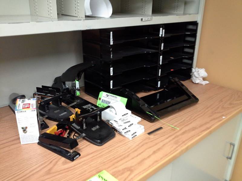 lot 1177 image: Office Supplies - Hole Punches, Staplers, Staples, Clamps, and more