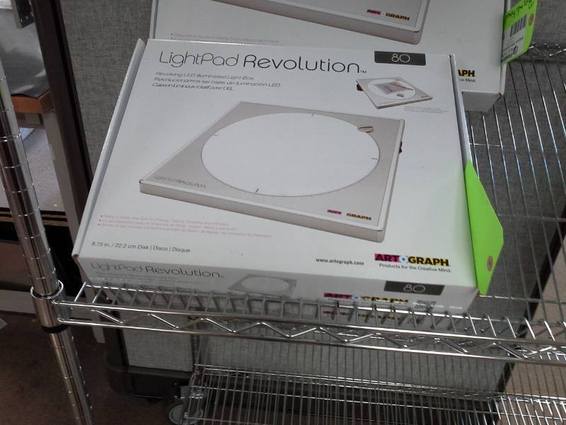 lot 1192 image: Lot of (2) Artograph LightPad Revolution Revolving LED Illuminated Light Box